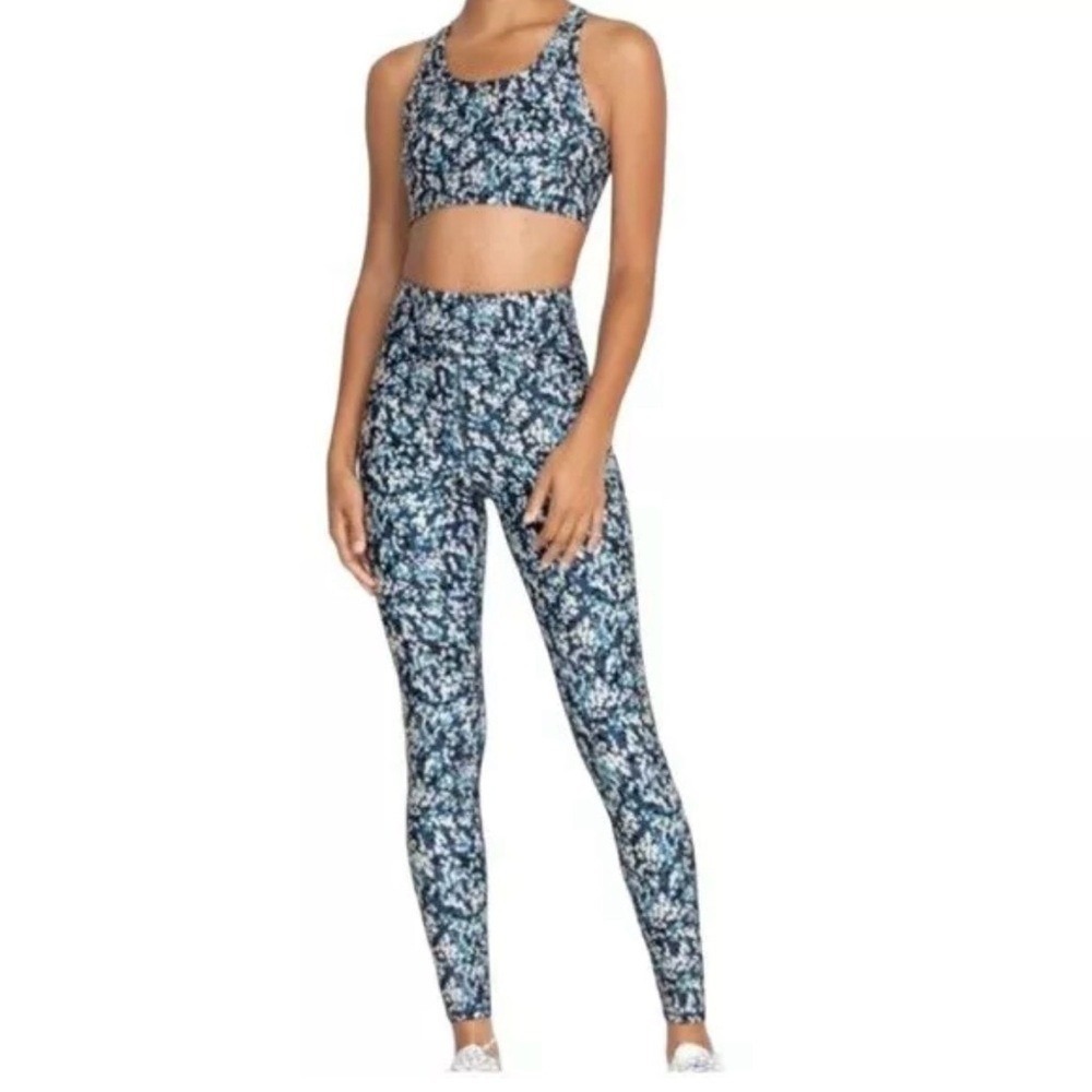 Johnny‎ Was CALME Speckled High Waist Leggings Athleisure Pickleball Yoga Sporty